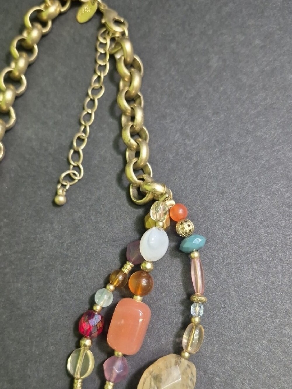 Lia Sophia Mandalay Bay Multicolor Beaded Statement Necklace - Women's Jewelry - Picture 6 of 7